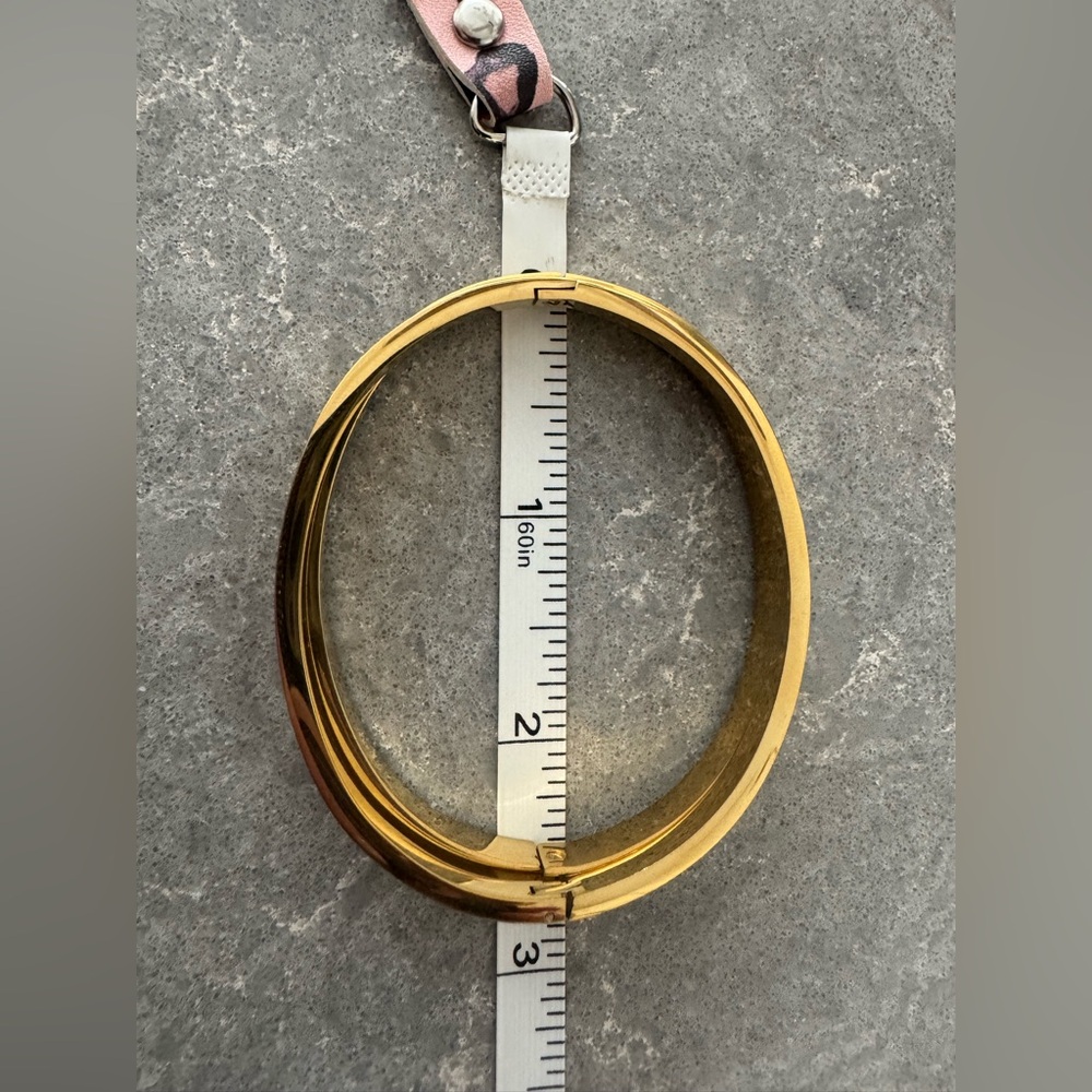 Bangle Bracelet Set Gold-Toned Stainless Steel (3) - Picture 4 of 5